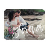 Forever Brushed Save the Date Magnet (Horizontal)