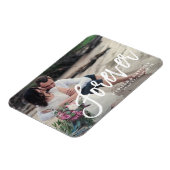 Forever Brushed Save the Date Magnet (Linke Seite)