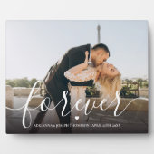 Forever Calligraphy Script Couple Wedding Foto Fotoplatte (Vorderseite)