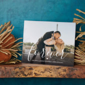 Forever Calligraphy Script Couple Wedding Foto Fotoplatte (Seite)
