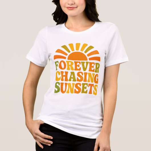 Forever Chasing Sunsets - Dreamy Design für Reisen Tri-Blend Shirt (Vorderseite)