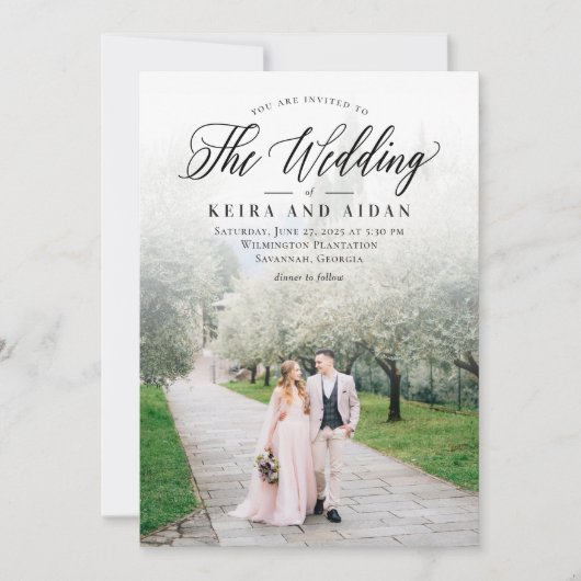 Forever Classic Foto Wedding Einladung FCL (Vorderseite)