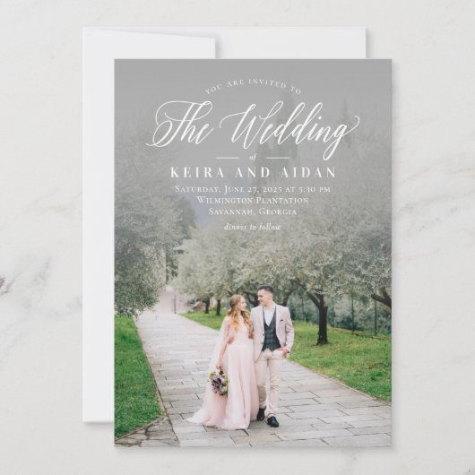 Forever Classic Foto Wedding Einladung FCL (Vorderseite)