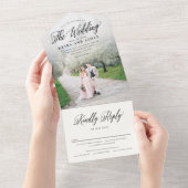 Forever Classic Foto Wedding Invitation Suite All In One Einladung (Abreißen)