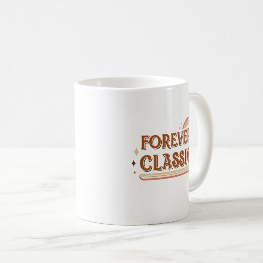 Forever Classic – Minimal Retro Typography iMug Kaffeetasse (VorderseiteRechts)