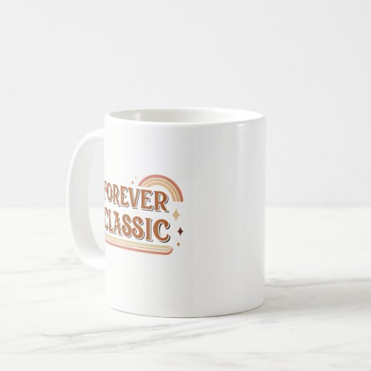 Forever Classic – Minimal Retro Typography iMug Kaffeetasse (Vorderseite Links)