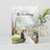 Forever Classic Wedding Einladung (Stehend Vorderseite)