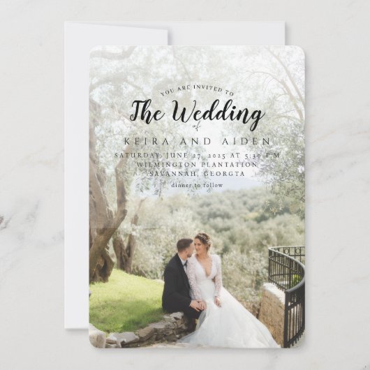 Forever Classic Wedding Einladung (Vorderseite)