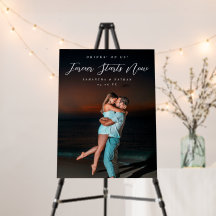 Forever Couple Photo Engagement Welcome Sign
