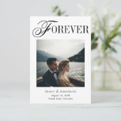 Forever Einzigartiges 2-Foto Hochzeit Save The Date (Stehend Vorderseite)