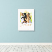 Forever Elegant Golden Script Wedding Keepake Leinwanddruck (Insitu (Holzboden))