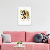 Forever Elegant Golden Script Wedding Keepake Leinwanddruck (Insitu (Wohnzimmer))