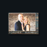 Forever Elegant Rustic Wood Script Hochzeitsschrei Leinwanddruck<br><div class="desc">Forever Elegant Rustic Wood Script Hochzeit Foto Leinwand</div>