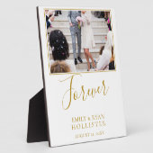 Forever Elegantes Golden Script Hochzeitsskript Fo Fotoplatte (Seite)