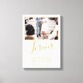 Forever Elegantes Golden Script Hochzeitsskript Fo Leinwanddruck (Vorderseite)