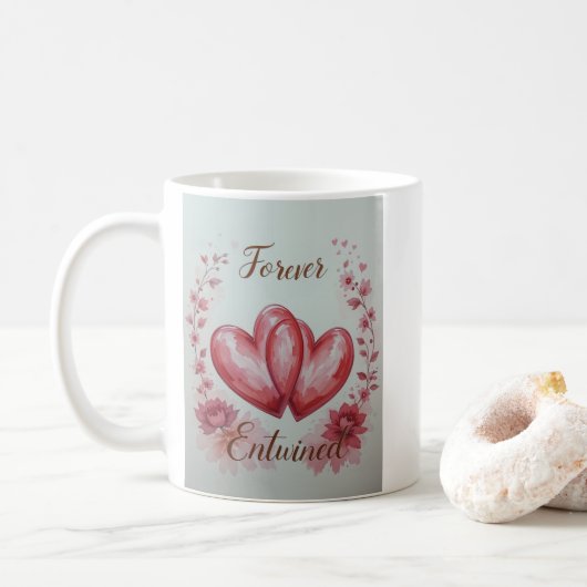 Forever Enchanted Zwillingherzen Kaffeetasse (Mit Donut)