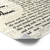 Forever & Ever Amen Song Lyric Vintages Skript Poster (Ecke)