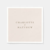 Forever Faithful Blushing Bride Wedding Cocktail Serviette (Vorderseite)