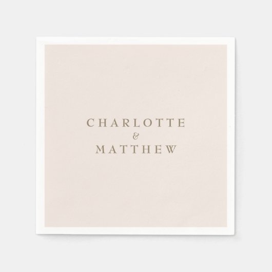 Forever Faithful Blushing Bride Wedding Cocktail Serviette (Vorderseite)