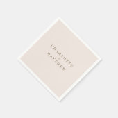 Forever Faithful Blushing Bride Wedding Cocktail Serviette (Ecke)