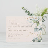 Forever Faithful Blushing Bride Wedding II Einladung (Stehend Vorderseite)