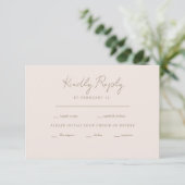 Forever Faithful Blushing Bride Wedding RSVP (Stehend Vorderseite)