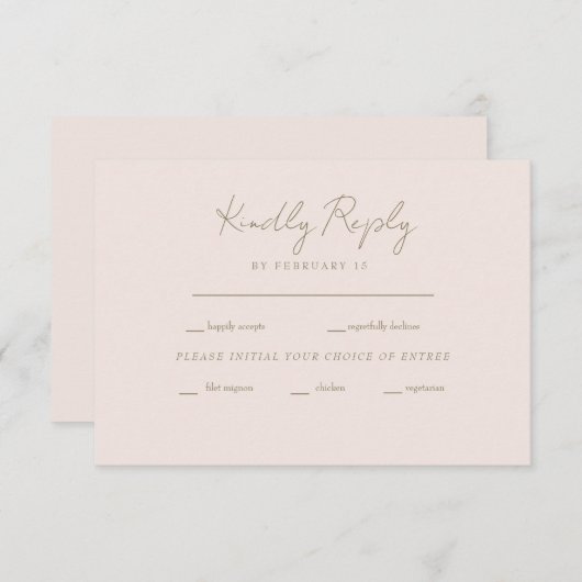 Forever Faithful Blushing Bride Wedding RSVP (Vorne/Hinten)