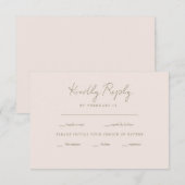 Forever Faithful Blushing Bride Wedding RSVP Karte (Vorne/Hinten)