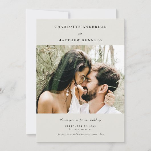 Forever Faithful Cream Foto Save the Date (Vorderseite)