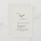 Forever Faithful Cream Simple Wedding RSVP Card (Vorne/Hinten)