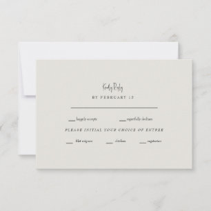 Forever Faithful Cream Wedding RSVP Karte