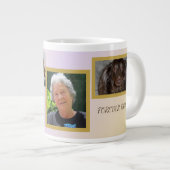 Forever Family 5-photo Tribute with Pet Jumbo-Tasse (Vorderseite Rechts)