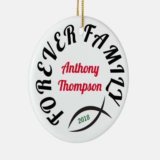 Forever Family Christliche Adoption Geschenk Keramikornament (Rechts)