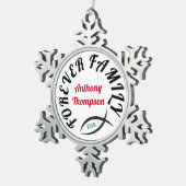 Forever Family Christliche Adoption Geschenk Schneeflocken Zinn-Ornament (Rechts)