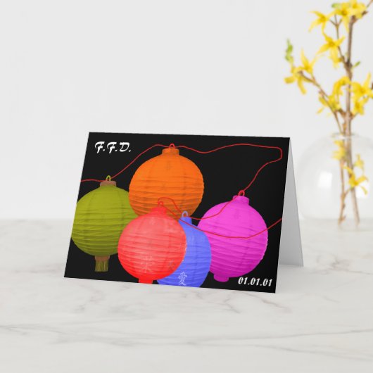 Forever Family Day-On Black Karte (Gelbe Blume)