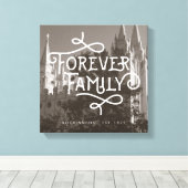 Forever Family LDS Tempel Custom Wall Art Leinwanddruck (Insitu (Holzboden))