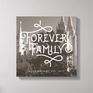 Forever Family LDS Tempel Custom Wall Art Leinwanddruck