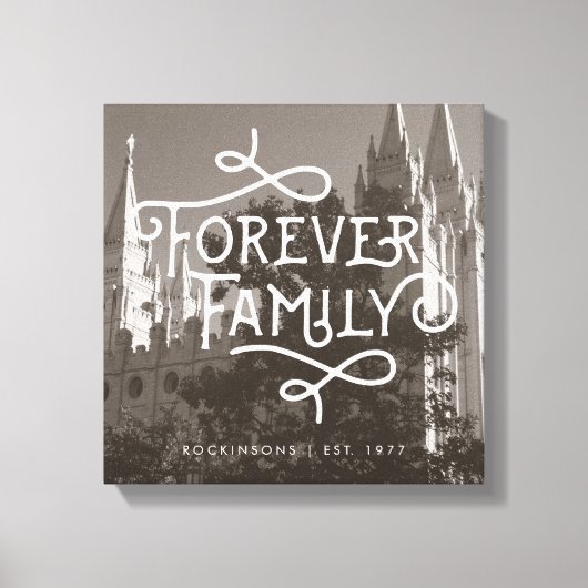 Forever Family LDS Tempel Custom Wall Art Leinwanddruck (Vorderseite)