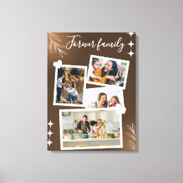 Forever Family Personalized Photo Collage Leinwanddruck