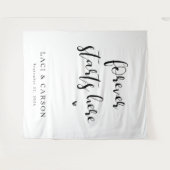 Forever fängt hier an - Personalisierter Hochzeitb Wandteppich (Vorderseite (Horizontal))