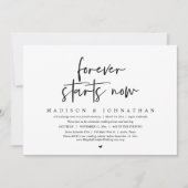 Forever fängt jetzt an, Elopement-Party Einladung (Vorderseite)