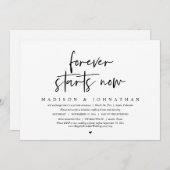 Forever fängt jetzt an, Elopement-Party Einladung (Vorne/Hinten)