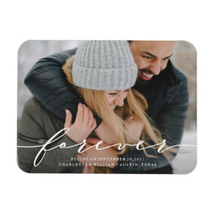 Forever fängt Save the Date Foto Magnet