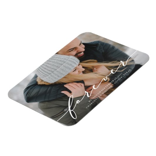 Forever fängt Save the Date Foto Magnet (Linke Seite)