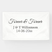 Forever & Forever fügen Sie Ehegatten Datum Liebe  Banner (Horizontal)