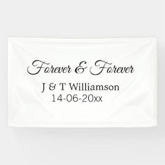 Forever & Forever fügen Sie Ehegatten Datum Liebe Banner