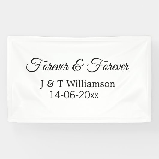 Forever & Forever fügen Sie Ehegatten Datum Liebe  Banner (Horizontal)