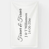 Forever & Forever fügen Sie Ehegatten Datum Liebe  Banner (Vertikal)