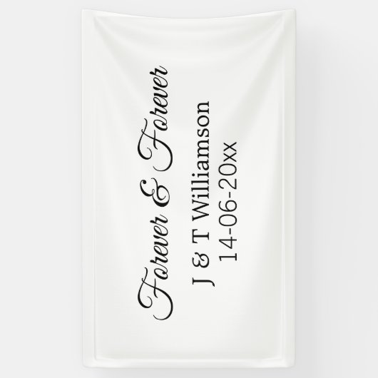 Forever & Forever fügen Sie Ehegatten Datum Liebe  Banner (Vertikal)