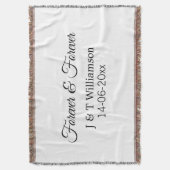 Forever & Forever fügen Sie Ehegatten Datum Liebe Decke (Vorderseite Vertikal)